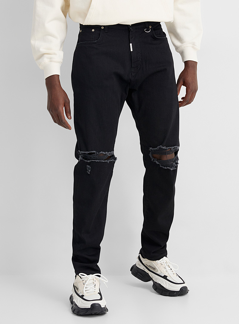 Represent Black Worn black loose jean Slim fit for men