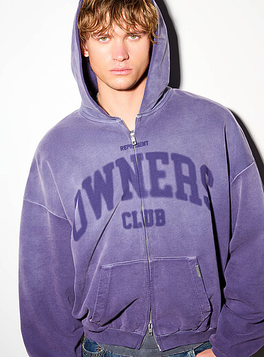 Represent Mauve Owners Club zipped hoodie for men