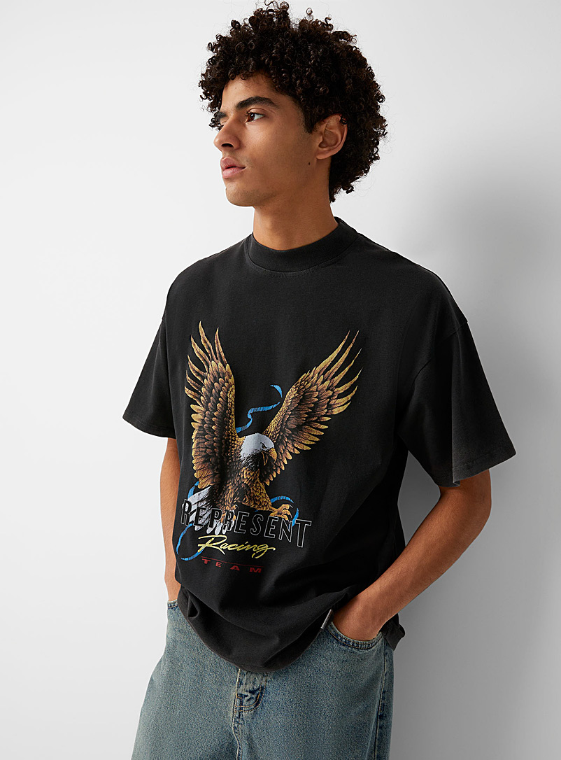 Represent: Le t-shirt Racing Team Eagle Noir pour homme