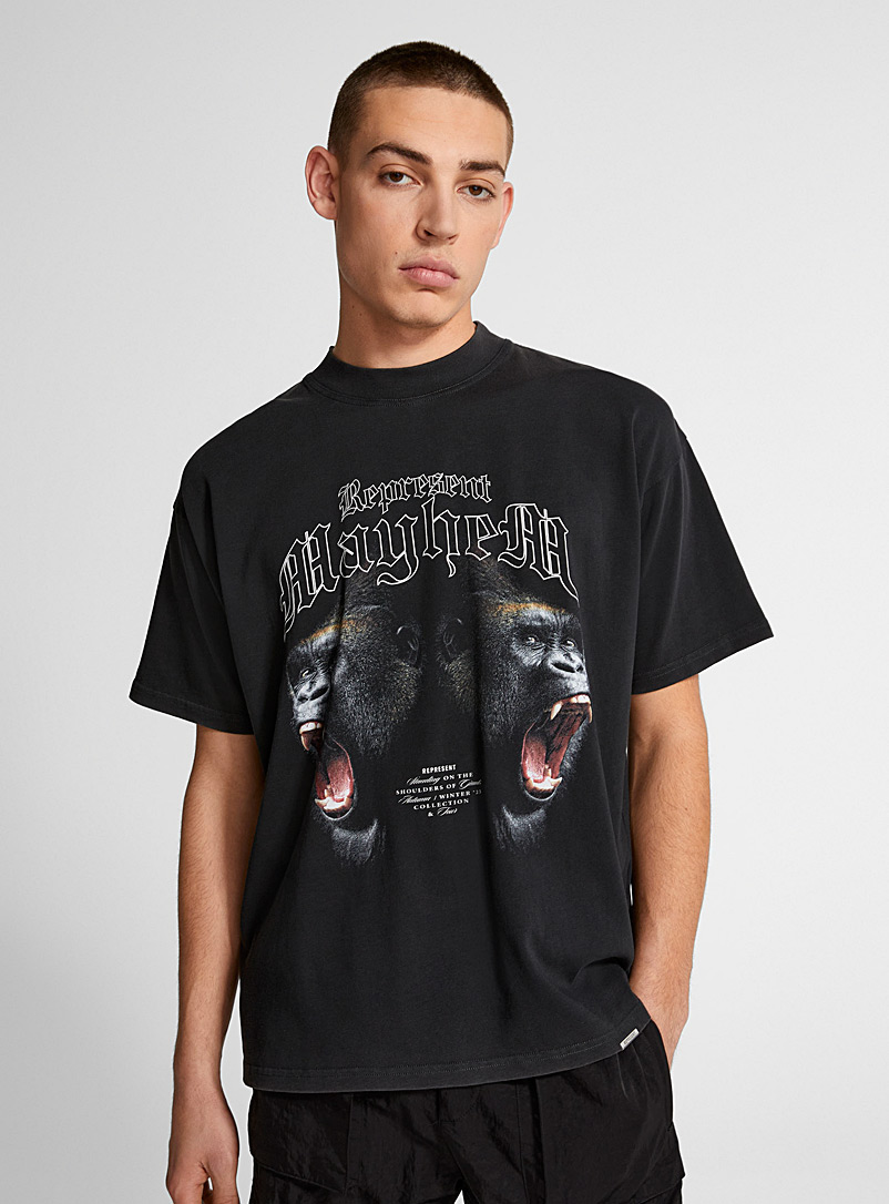 Represent: Le t-shirt gorilles Noir pour homme