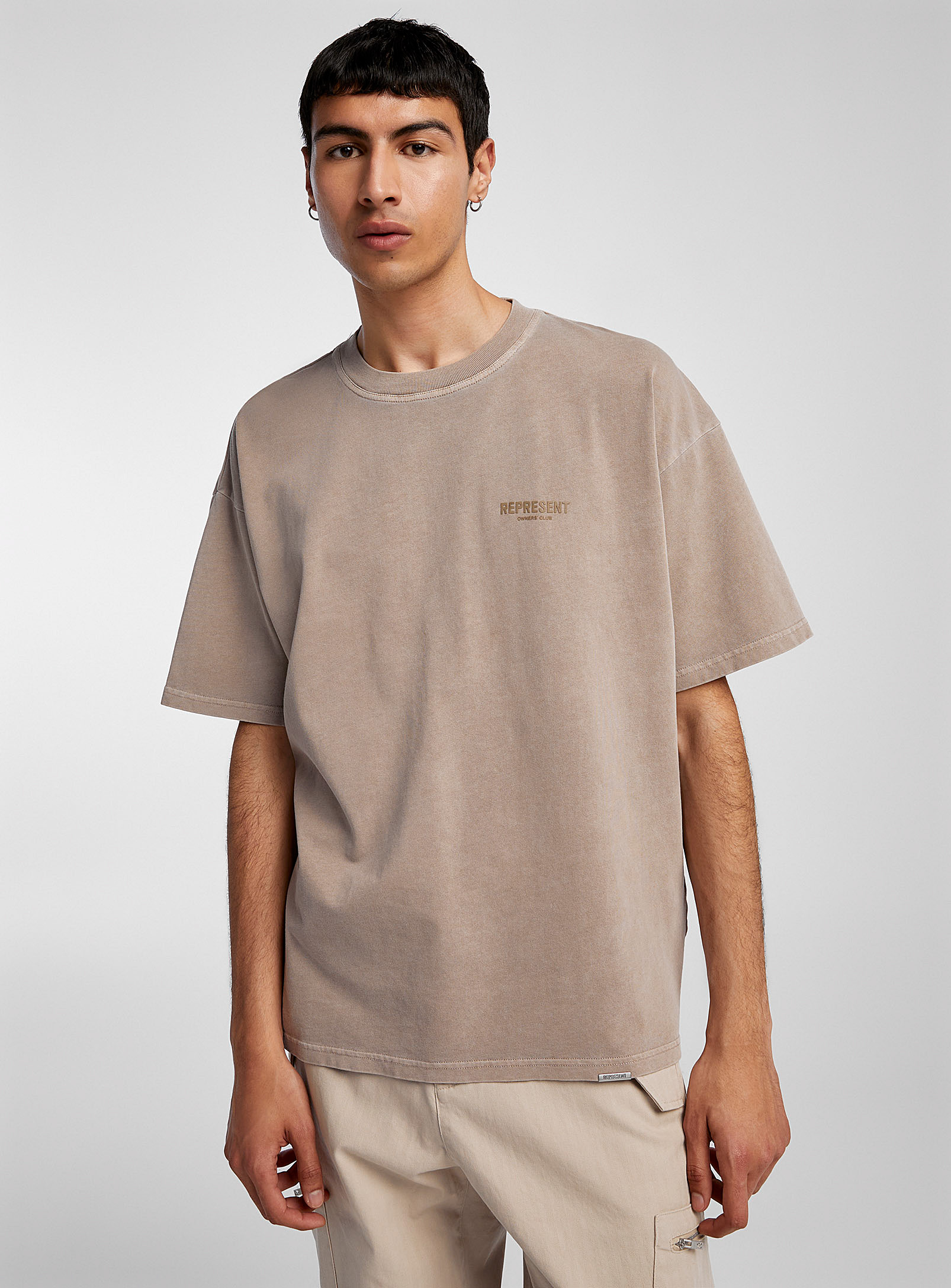 Represent Owners' Club T-shirt In Ivory/cream Beige