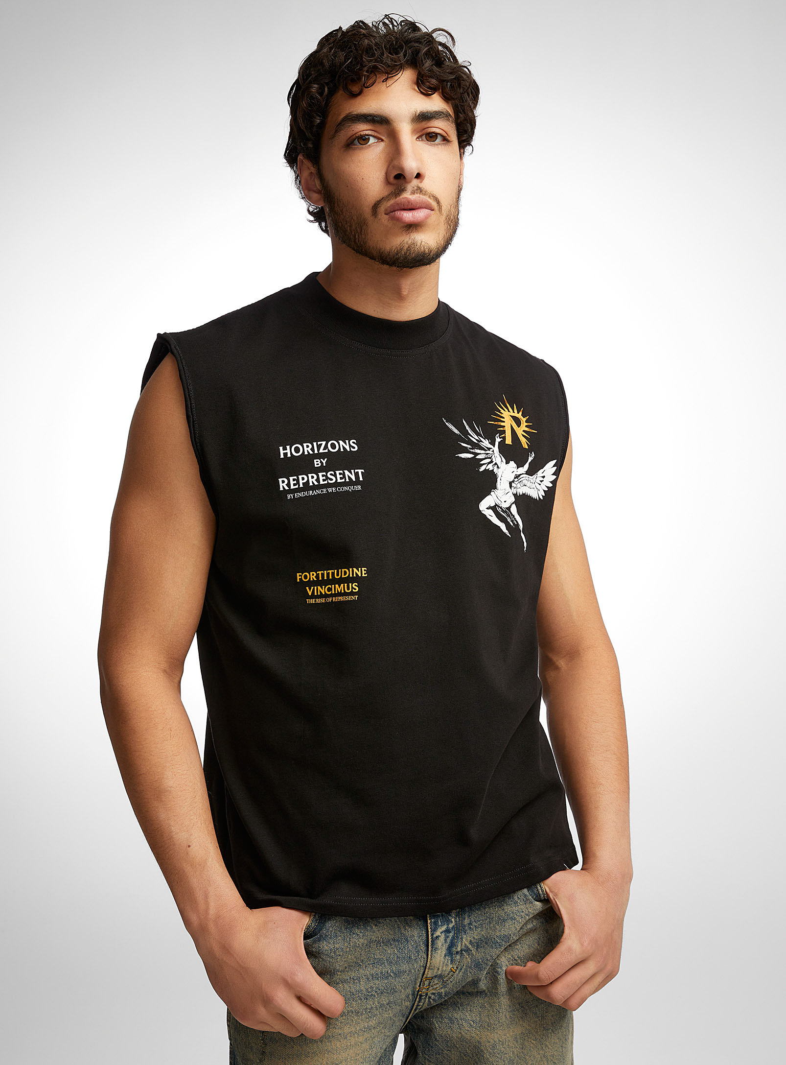 Shop Represent Icarus Sleeveless T-shirt In Black