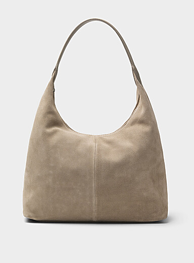 Minimalist suede hobo bag <b>Exclusive collection from Italy</b>