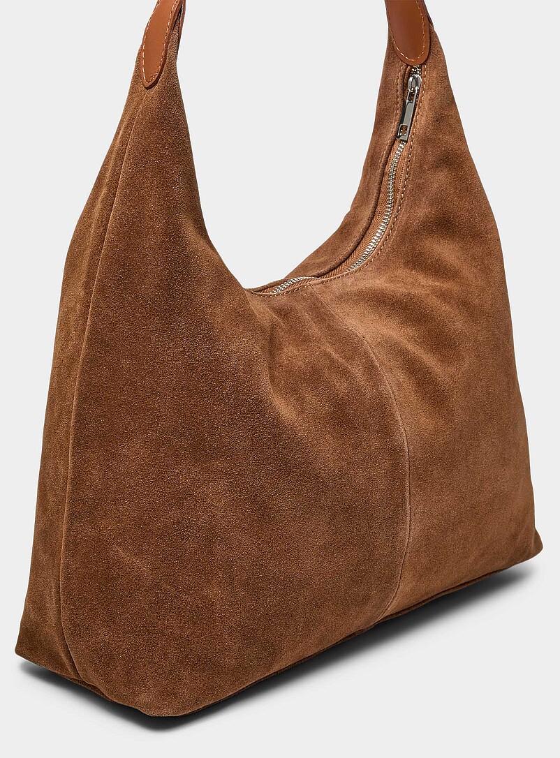 Simons: Le sac besace su&egrave;de &eacute;pur&eacute; <b>Collection exclusive d'Italie</b> Sable pour femme