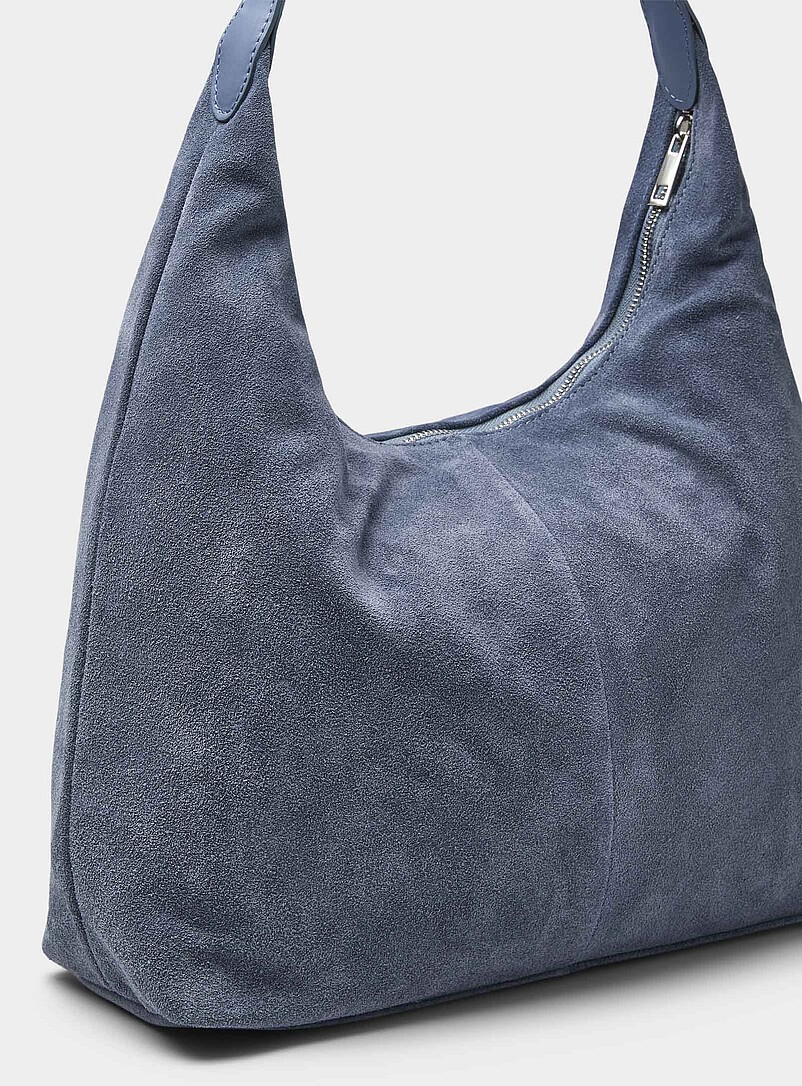 Simons: Le sac besace su&egrave;de &eacute;pur&eacute; <b>Collection exclusive d'Italie</b> Chocolat - Espresso pour femme