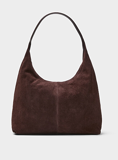 Minimalist suede hobo bag <b>Exclusive collection from Italy</b>