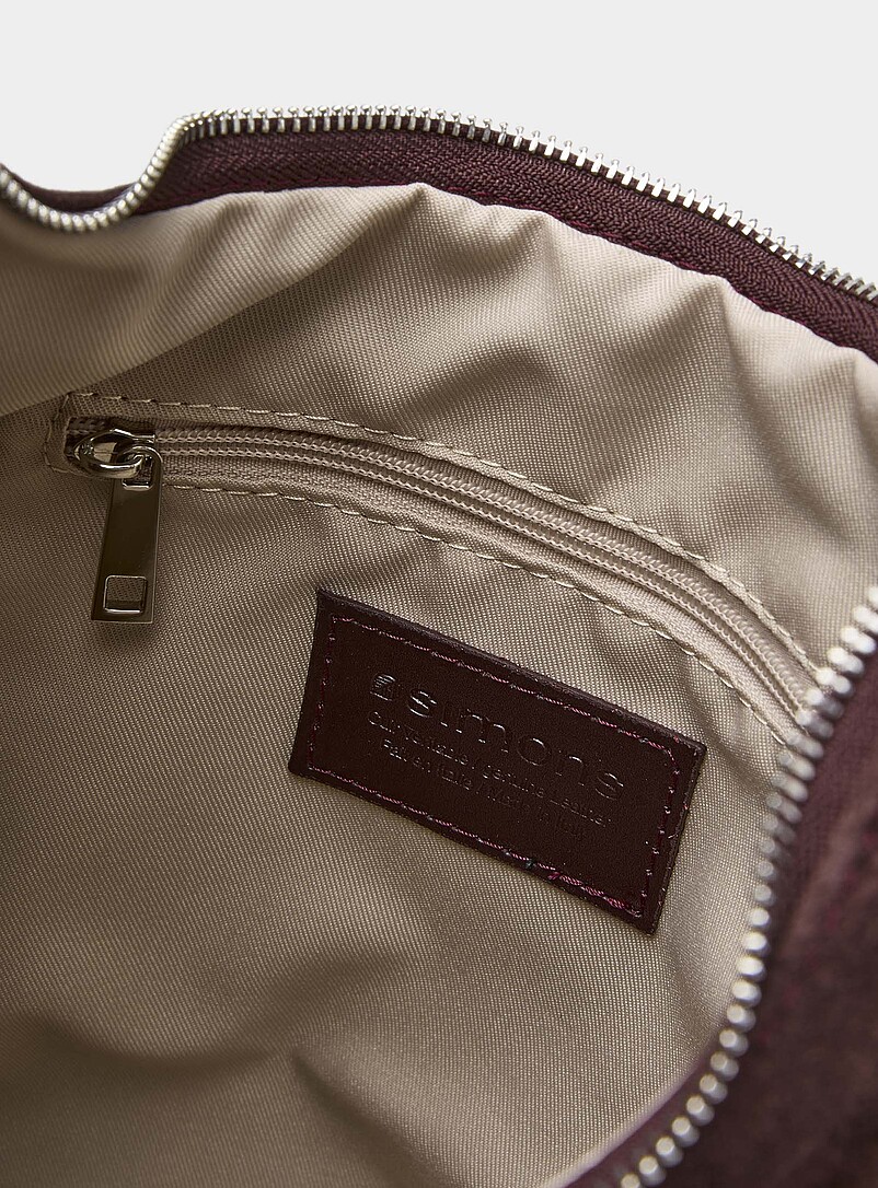 Simons Chocolate/Espresso Minimalist suede hobo bag <b>Exclusive collection from Italy</b> for women