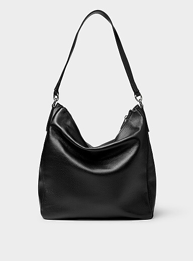 Le sac besace cuir grenu minimaliste <b>Collection exclusive d'Italie</b>