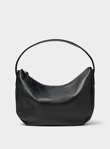 Le sac d'&eacute;paule XL cuir grenu minimaliste <b>Collection exclusive d'Italie</b>