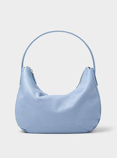 Simons: Le sac d'&eacute;paule XL cuir grenu minimaliste <b>Collection exclusive d'Italie</b> Noir pour femme