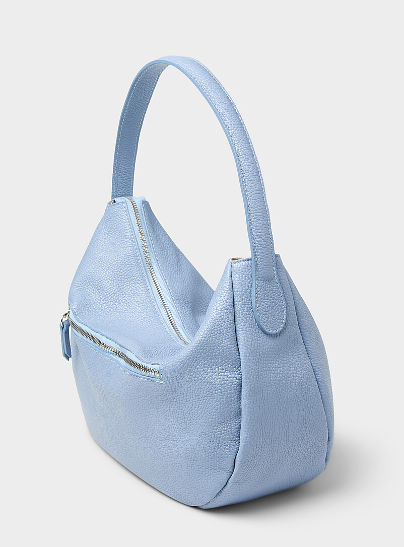Simons: Le sac d'&eacute;paule XL cuir grenu minimaliste <b>Collection exclusive d'Italie</b> Noir pour femme