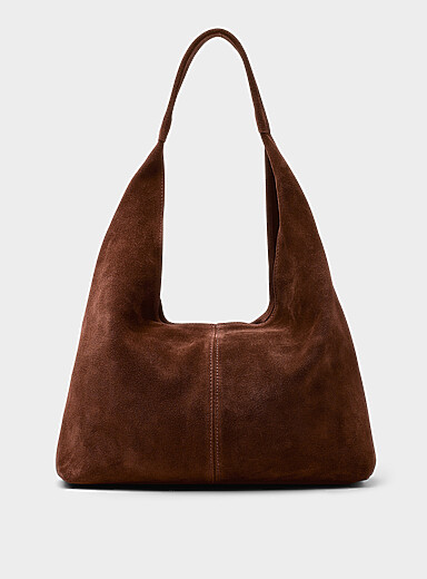 Soft suede hobo bag <b>Exclusive collection from Italy</b>