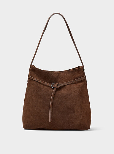 Le sac besace su&egrave;de ceinture accent <b>Collection exclusive d'Italie</b>