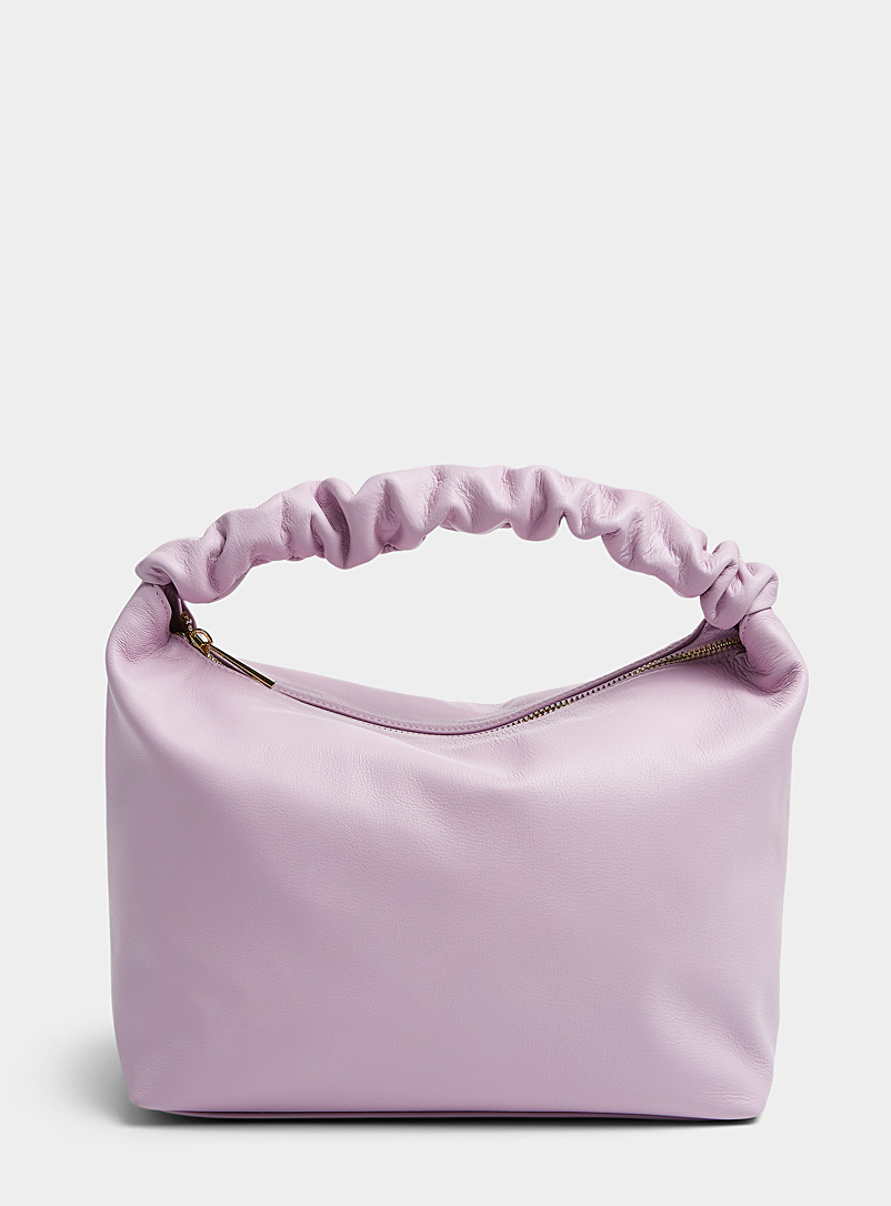 Simons Lilacs Gathered-handle genuine leather bag for women