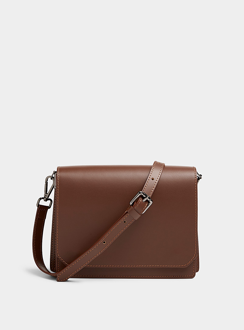 Le 31 Dark Brown Rectangular flap bag for men