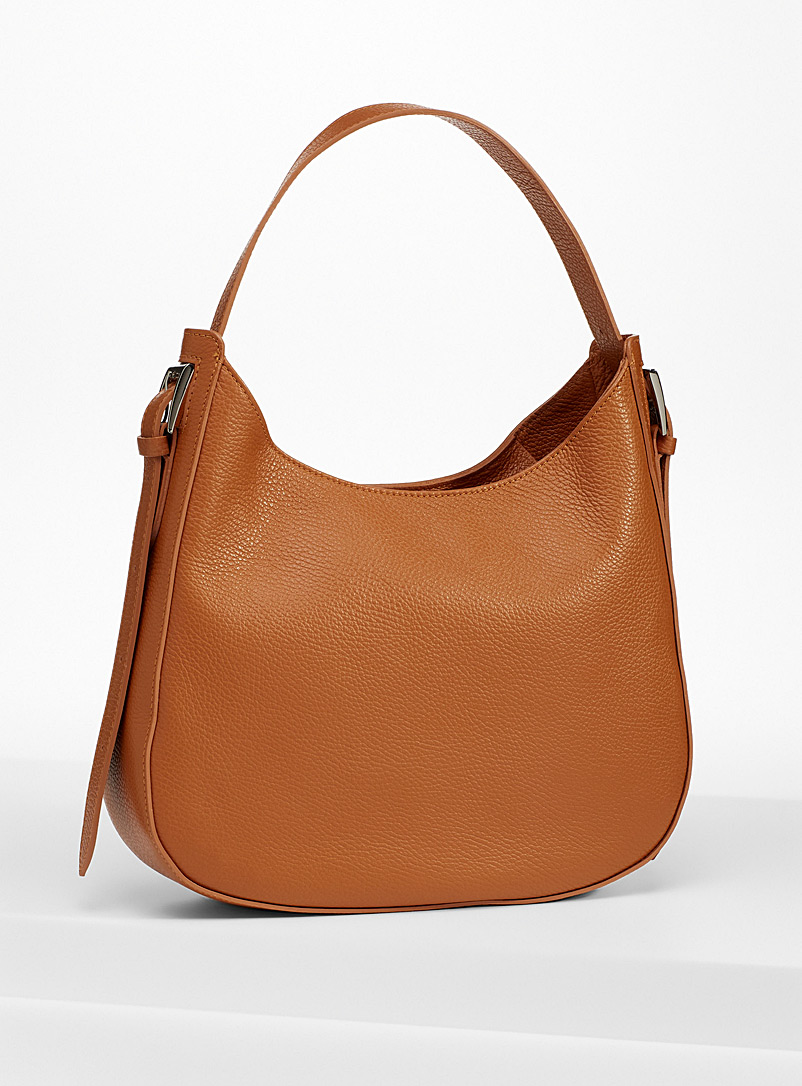 Simons Fawn Side-buckle leather hobo bag for women
