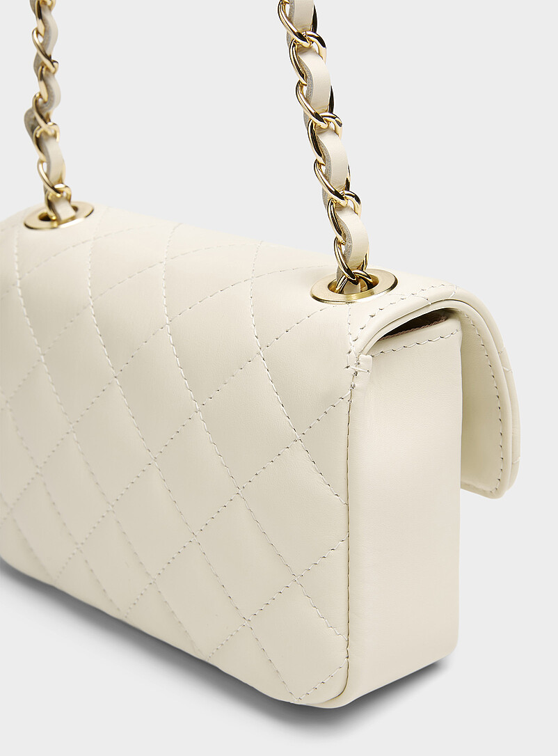 Simons Black Small quilted smooth leather bag <b>Exclusive collection from Italy</b> for women