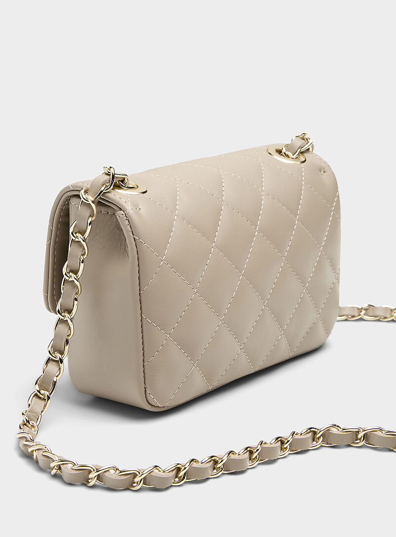 Simons Black Small quilted smooth leather bag <b>Exclusive collection from Italy</b> for women