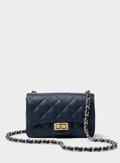 Le petit sac cuir lisse matelass&eacute; <b>Collection exclusive d'Italie</b>