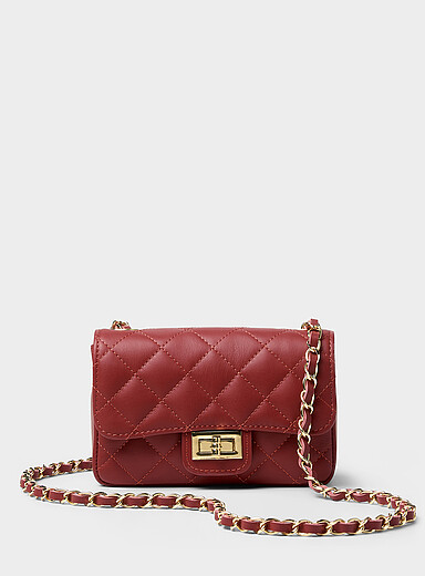 Le petit sac cuir lisse matelass&eacute; <b>Collection exclusive d'Italie</b>