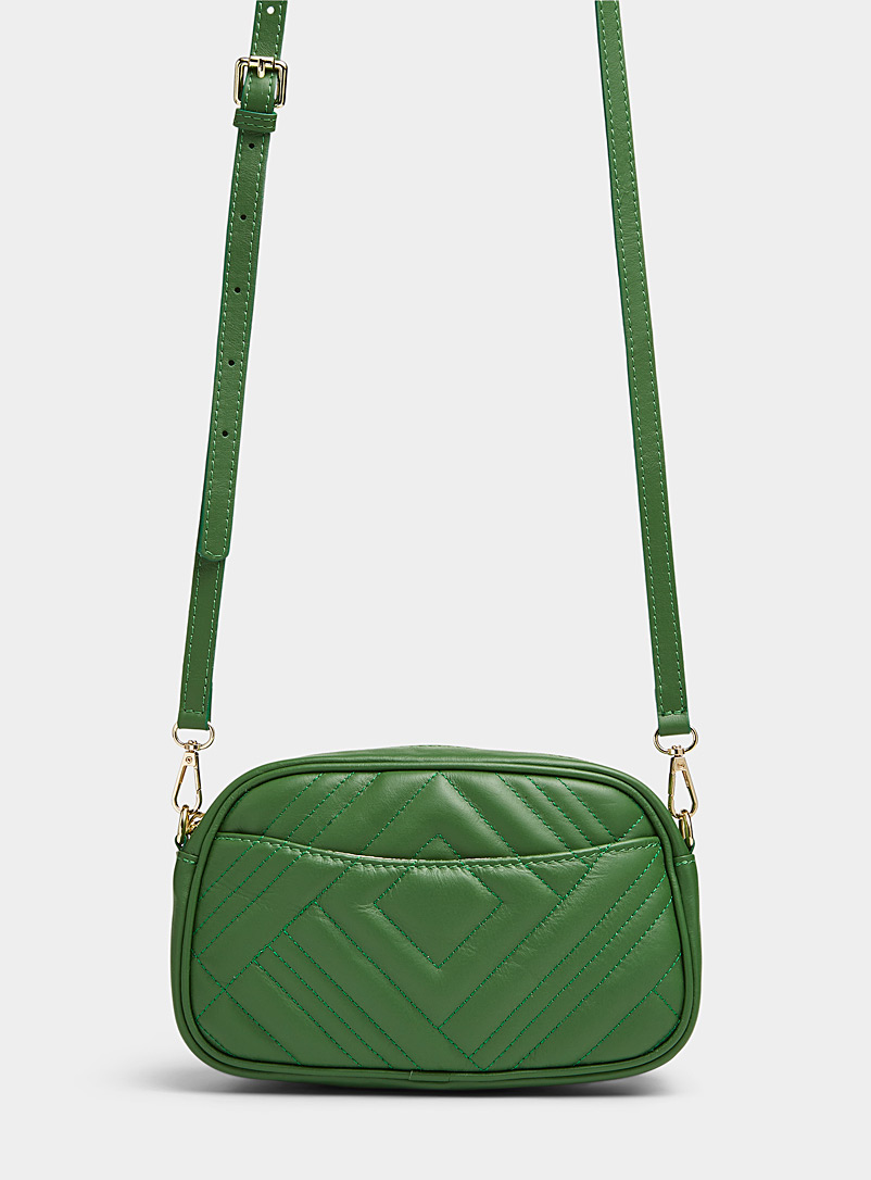 Simons Green Small quilted shoulder bag for women