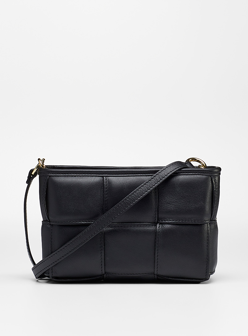 Simons Green Braided leather rectangular bag for women