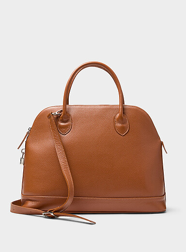 La mallette arrondie cuir grenu <b>Collection exclusive d'Italie</b>
