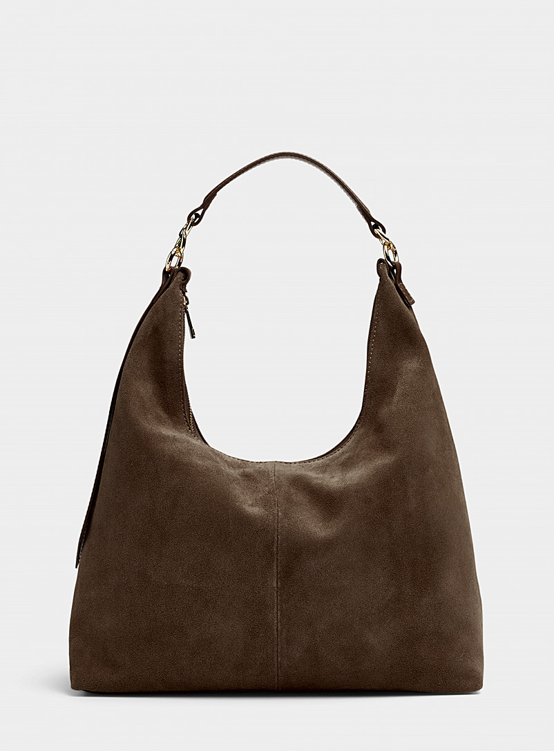 Chunky golden chain hobo bag Exclusive collection from Italy | Simons ...