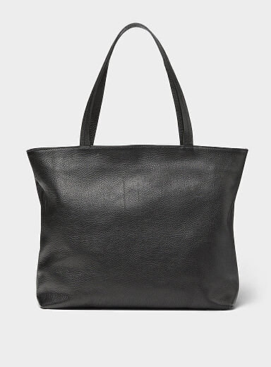 Le fourre-tout zipp&eacute; cuir grenu <b>Collection exclusive d'Italie</b>