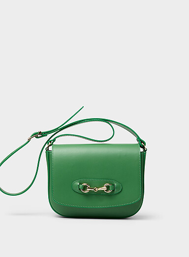 Simons: Le sac sellier cuir boucle m&eacute;tallique <b>Collection exclusive d'Italie</b> Brun clair pour femme