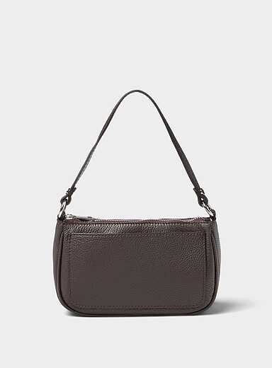 Pebbled leather crossbody bag <b>Exclusive collection from Italy</b>
