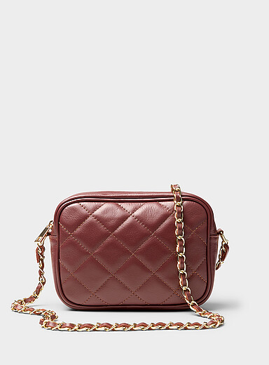 Le sac bandouli&egrave;re cuir matelass&eacute;  <b>Collection exclusive d'Italie</b>