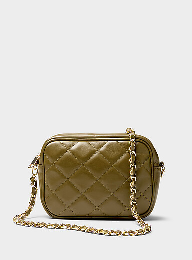Le sac bandouli&egrave;re cuir matelass&eacute;  <b>Collection exclusive d'Italie</b>