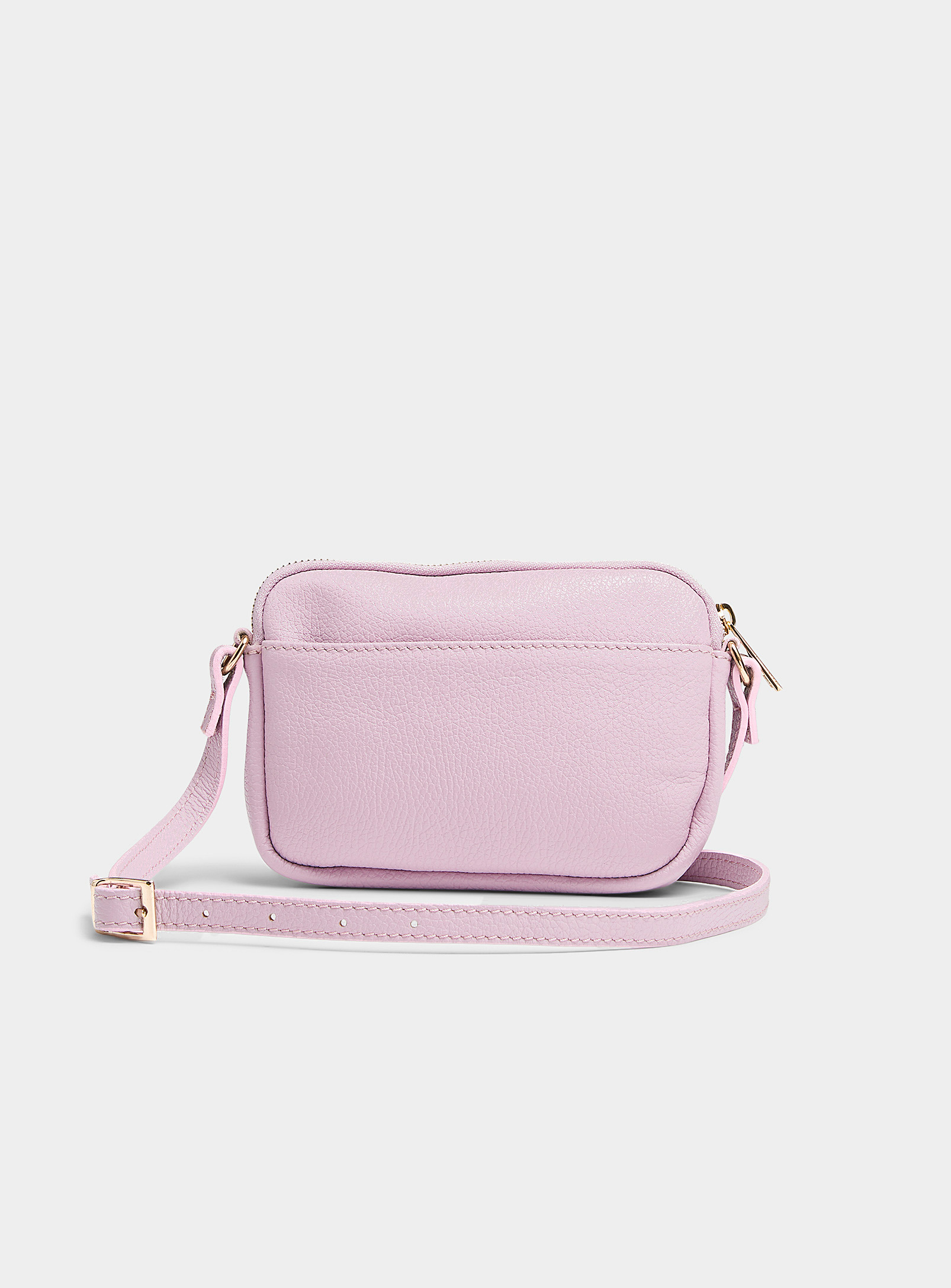 Simons - Women's Small pebbled leather rectangular shoulder bag Exclusive collection from Italy