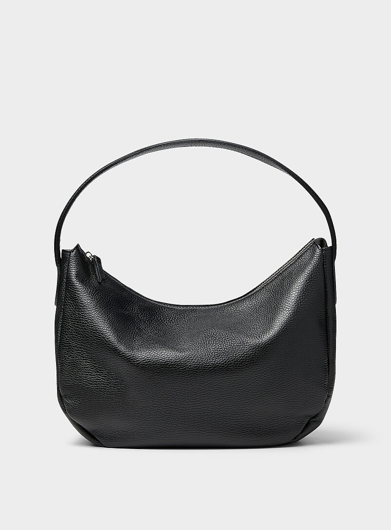 Minimalist pebbled leather XL shoulder bag Exclusive collection from Italy product image (primary)