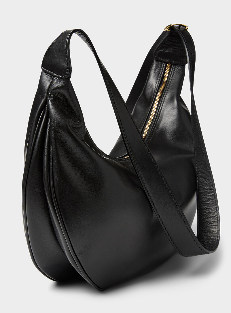Textured-leather rounded hobo bag Exclusive collection from Italy product image 2