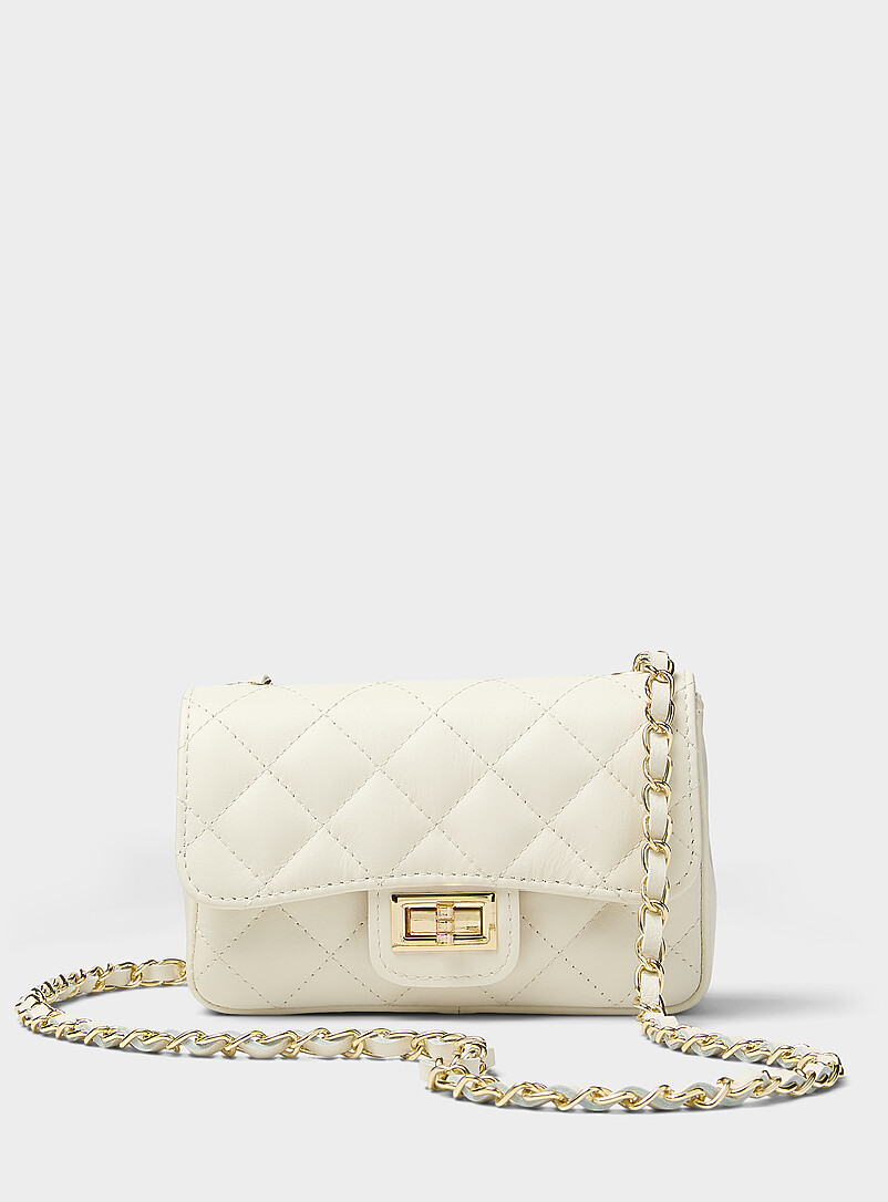 Small quilted smooth leather bag Exclusive collection from Italy product image (primary)