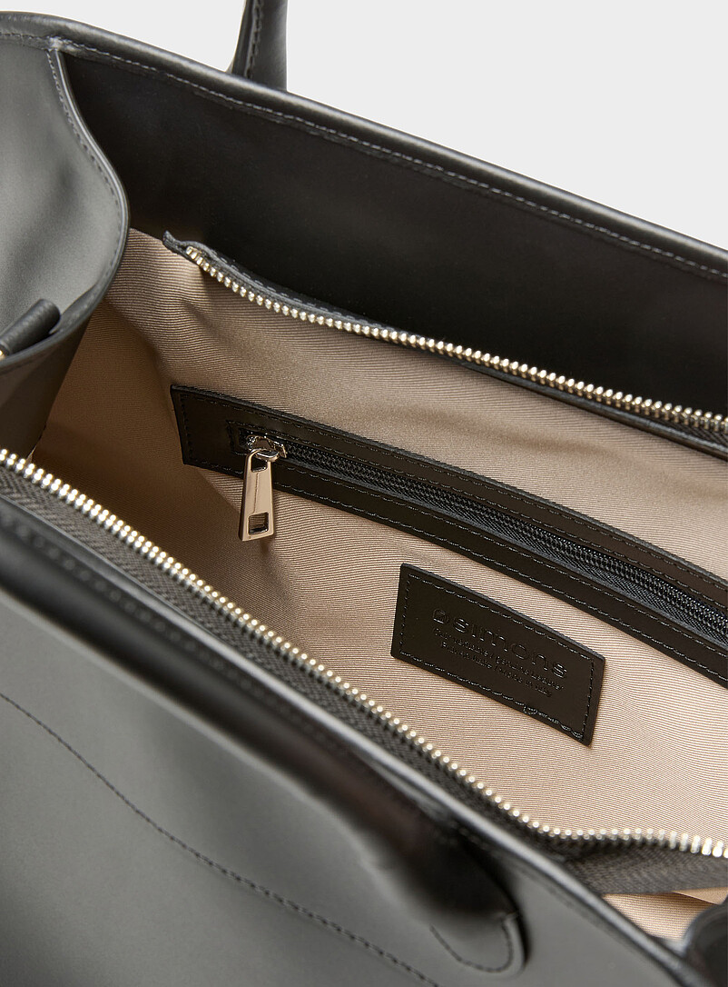 Large minimalist leather tote Exclusive collection from Italy product image 3
