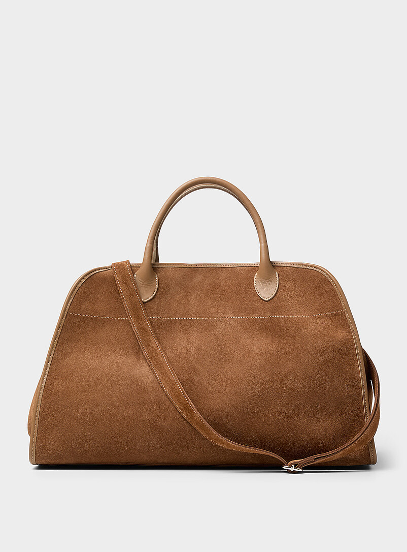 Suede Weekender Bag Exclusive Collection From Italy