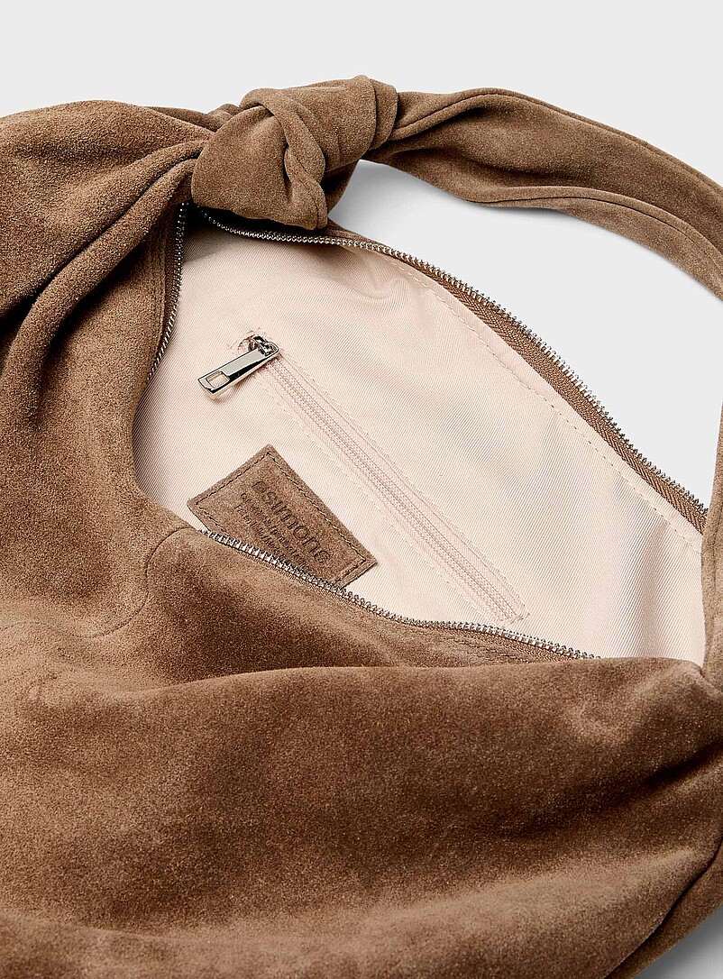 Tied-handle suede tote Exclusive collection from Italy product image 3