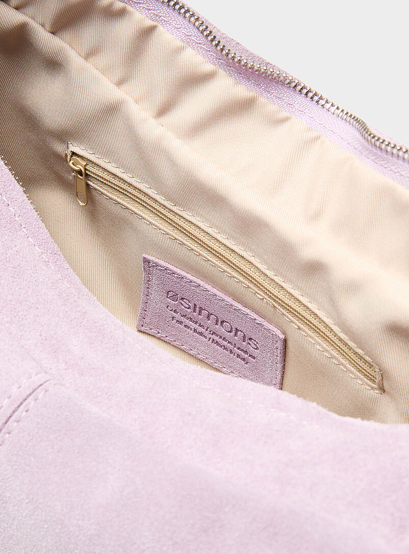 Minimalist suede half-moon hobo bag Exclusive collection from Italy product image 3