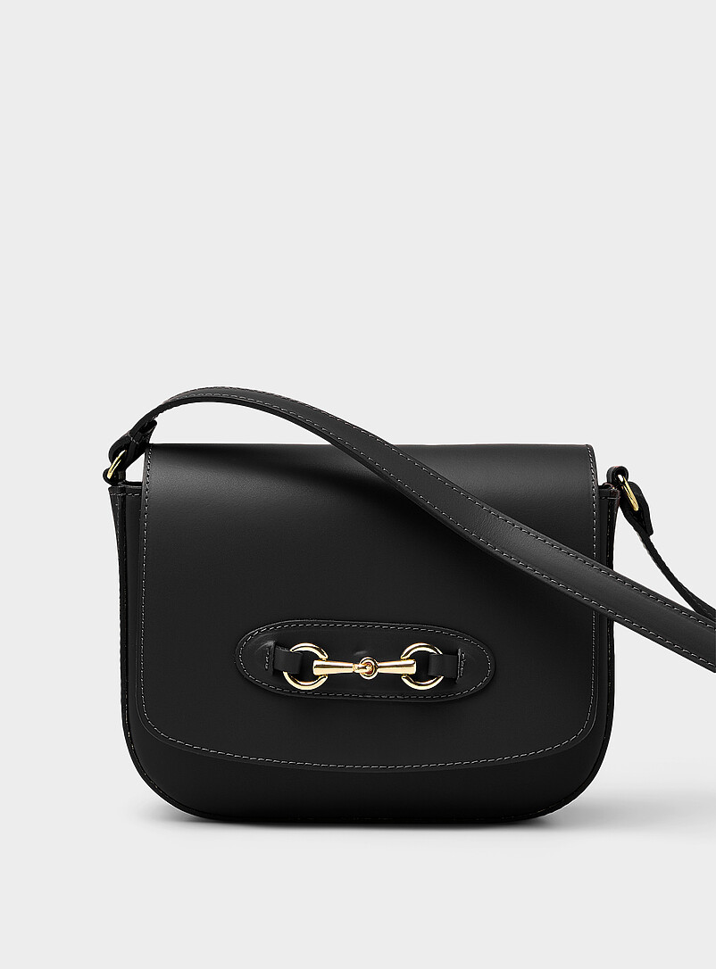 Metal buckle leather saddle bag Exclusive collection from Italy product image (primary)