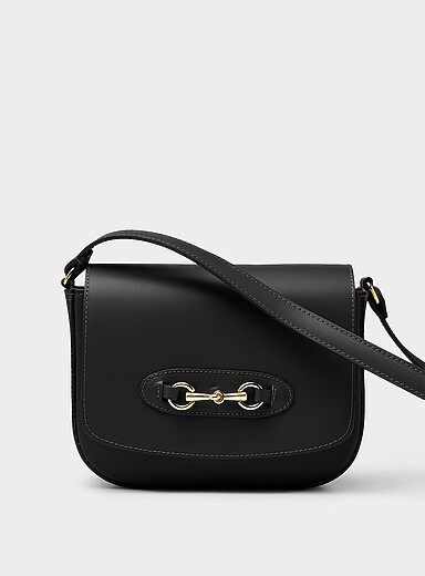 Le sac sellier cuir boucle m&eacute;tallique <b>Collection exclusive d'Italie</b>
