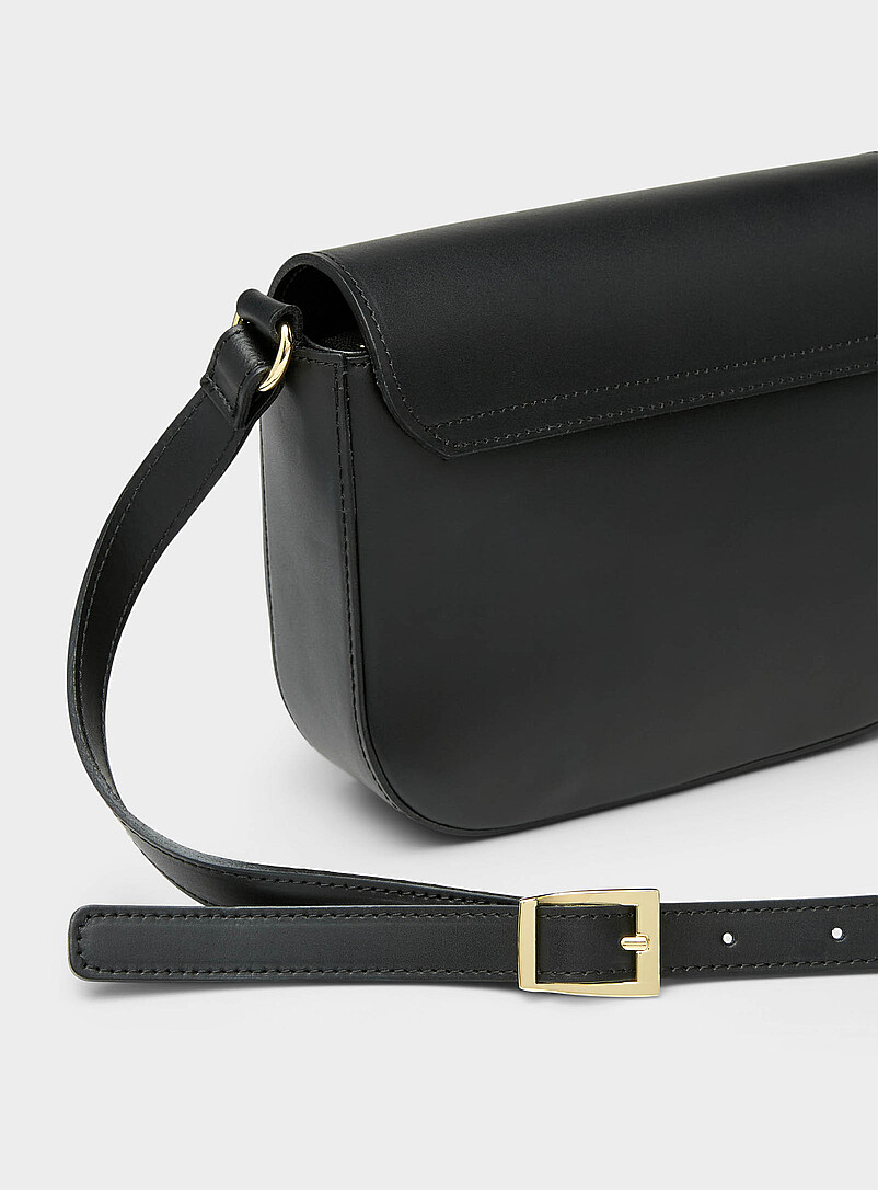 Metal buckle leather saddle bag Exclusive collection from Italy product image 2