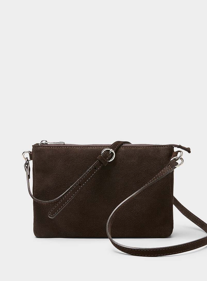 Minimalist suede crossbody bag Exclusive collection from Italy product image (primary)