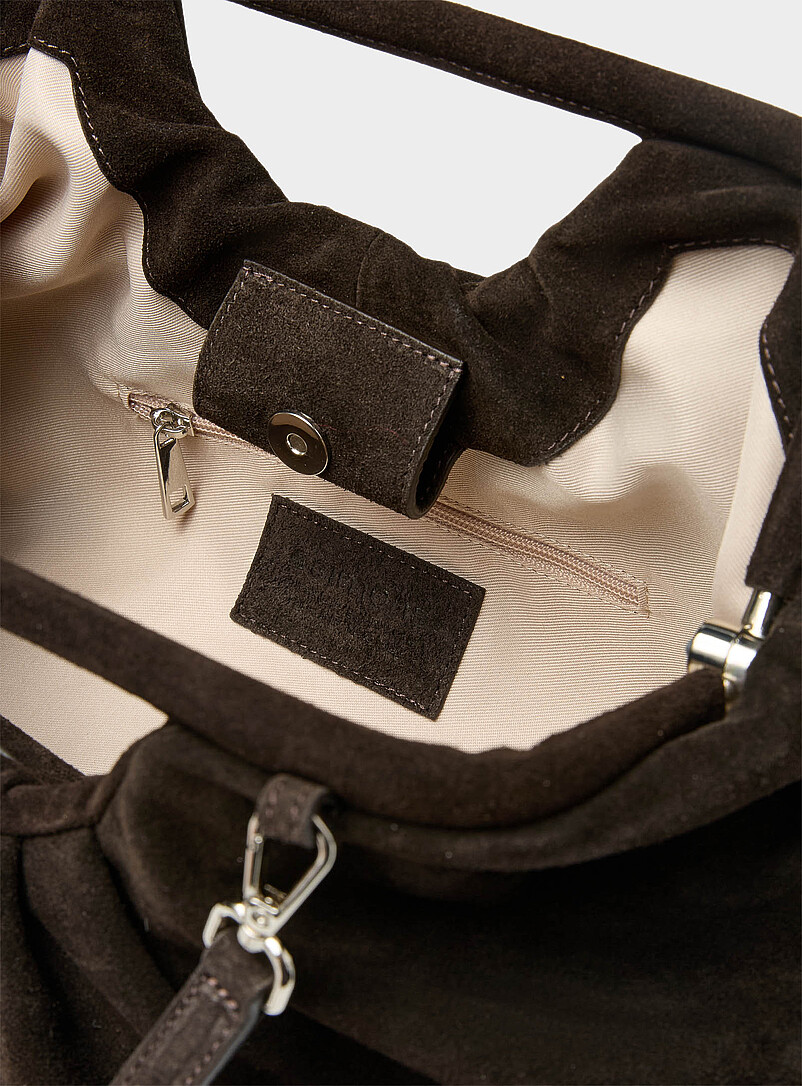 Pleated suede XL evening bag Exclusive collection from Italy product image 3