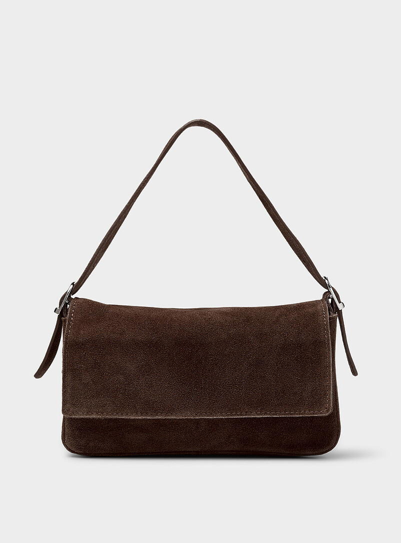 Rectangular suede baguette bag Exclusive collection from Italy product image (primary)