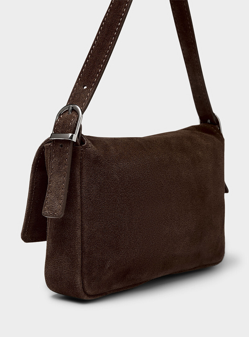 Rectangular suede baguette bag Exclusive collection from Italy product image 2