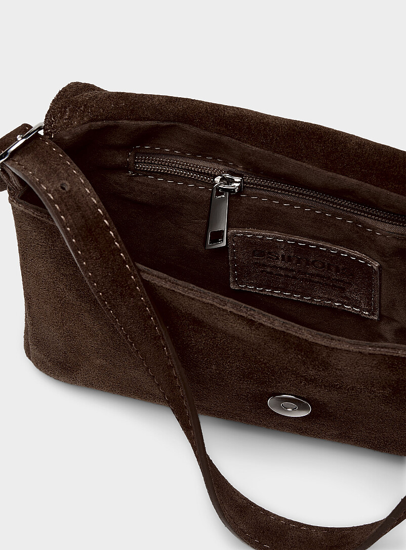 Rectangular suede baguette bag Exclusive collection from Italy product image 3