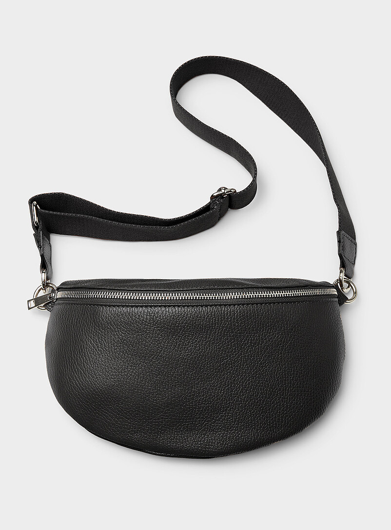 Metallic-accent pebbled leather belt bag Exclusive collection from Italy product image (primary)
